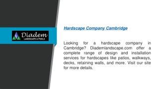 Hardscape Company Cambridge Diademlandscape.com