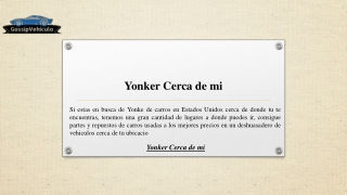 yonker cerca de mi