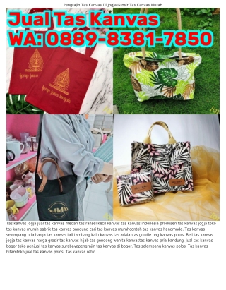 O889_8ᣮ8l_ᜪ85O (WA) Toko Tas Ransel Kanvas Bisnis Tas Kanvas