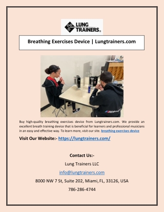 Breathing Exercises Device | Lungtrainers.com