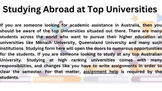 Studying Abroad at Top Universities