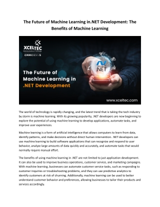 The Future of Machine Learning in.NET Development_ The Benefits of Machine Learning