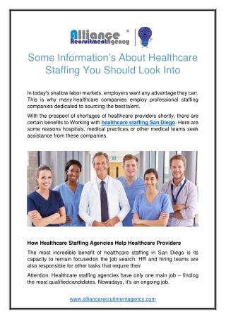 healthcare staffing san diego