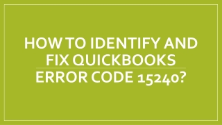 How to fix error code 15240 in QuickBooks?