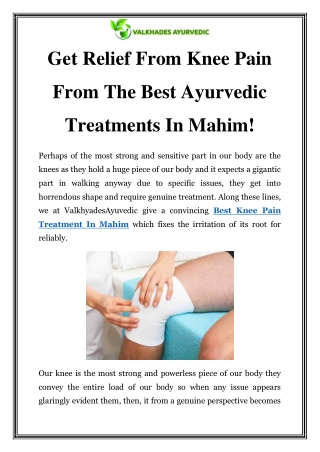 Best Knee Pain Treatment In Mahim Call-9870270610