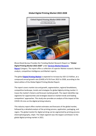 Global Digital Printing Market 2022-2028
