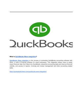 What is QuickBooks wave integration