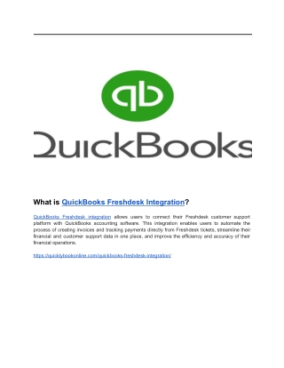 What is QuickBooks Freshdesk Integration