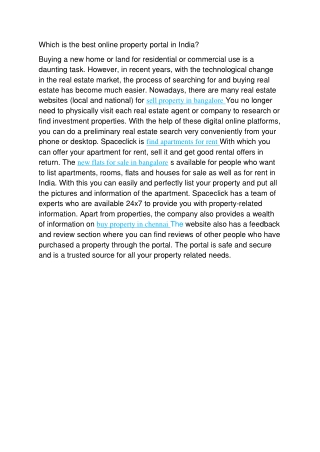 buy and sell property in bangalore