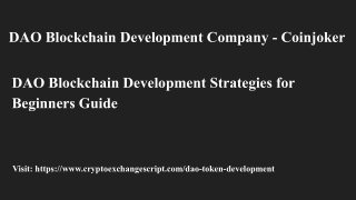 DAO Blockchain Development Strategies for Beginners Guide