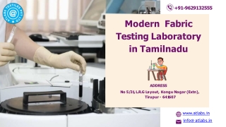 Modern Cloth Testing Laboratory in India