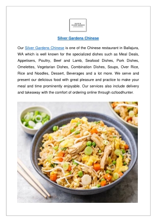 Up to 10% off - Silver Gardens Chinese Restaurant