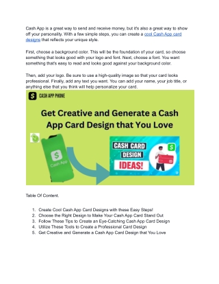 Cool Cash App Card Designs