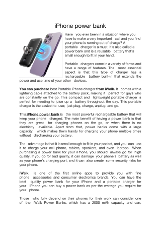 iPhone power bank