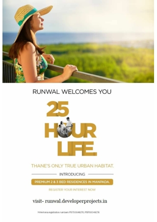 Runwal 25 Hour Life at Runwal Manpada Ghodbunder Road Next To R Mall, Thane Brochure