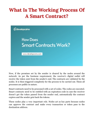 How Does Smart Contracts Work?