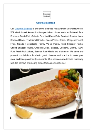 Get up to 10% off - Gourmet Seafood Restaurant, WA