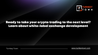 Ready to take your crypto trading to the next level Learn about white-label exchange development