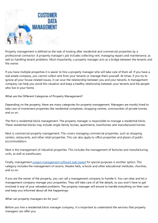 Property Management is Important for All Types Of Properties