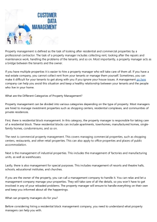 Property Management is Important for All Types Of Properties