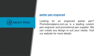 Parker Pen Engraved  Promotionalpens.com.au