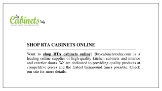 Shop Rta Cabinets Online  Buycabinetstoday.com