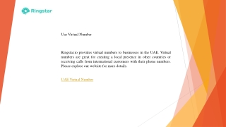 Uae Virtual Number   Ringstar.io