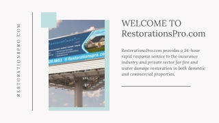 Welcome To Restorations Pro