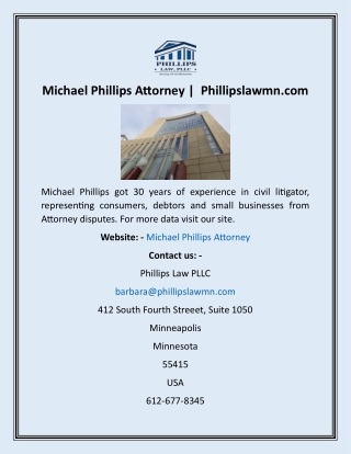 Michael Phillips Attorney   Phillipslawmn