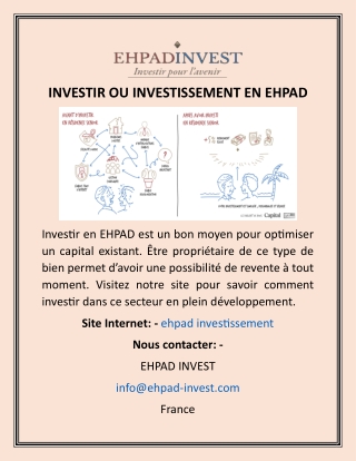 INVESTIR OU INVESTISSEMENT EN EHPAD