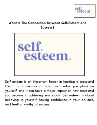 What is The Connection Between Self-Esteem and Success