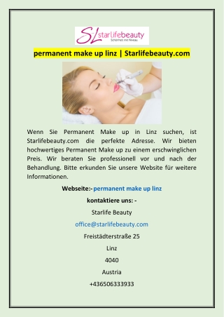 permanent make up linz | Starlifebeauty.com