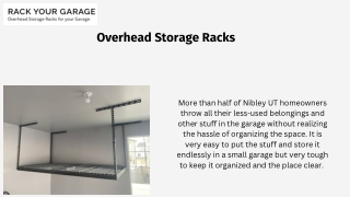 Key Reasons You Should Adopt The Best Overhead Storage Racks