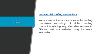 Commercial Roofing Contractors  Wolfenburg.ca