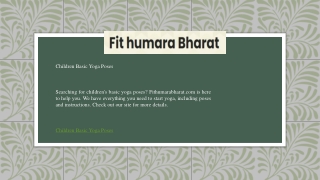 Children Basic Yoga Poses   Fithumarabharat.com