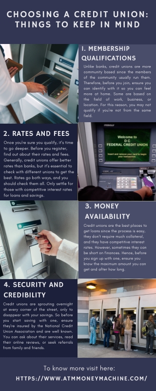 Choosing a Credit Union: Things to Keep in Mind