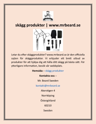 skägg produkter  www.mrbeard.se