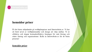 hemsidor priser  Interwebsite.se