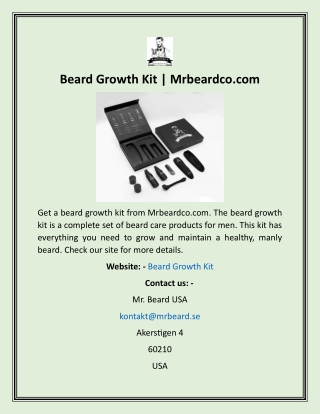 Beard Growth Kit  Mrbeardco