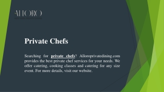 Private Chefs  Alloroprivatedining.com