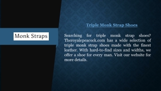 Triple Monk Strap Shoes | Theroyalepeacock.com