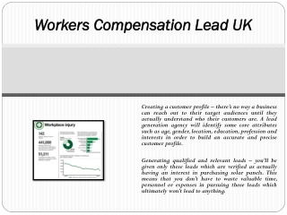 Workers Compensation Lead UK