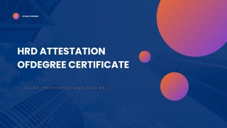HRD Attestation of Degree Certificate