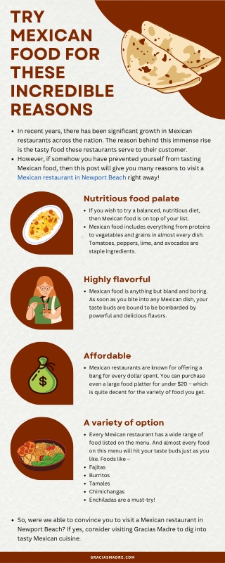 Try Mexican Food For These Incredible Reasons