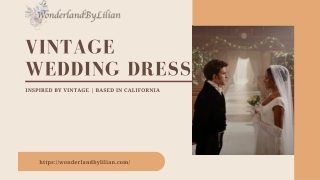 Shop Beautiful Vintage wedding Dress From WonderlandByLilian