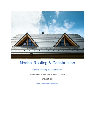 Noah's Roofing & Construction