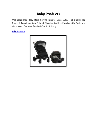 Baby Products