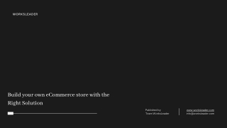 Build your own eCommerce store with the Right Solution