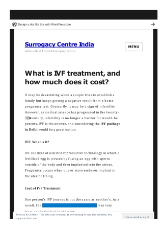 What is IVF treatment, and how much does it cost?