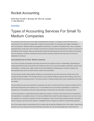 Rocket Accounting